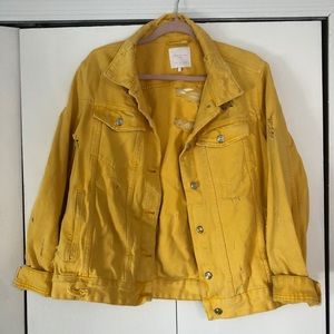 Zara Yellow Denim Jacket